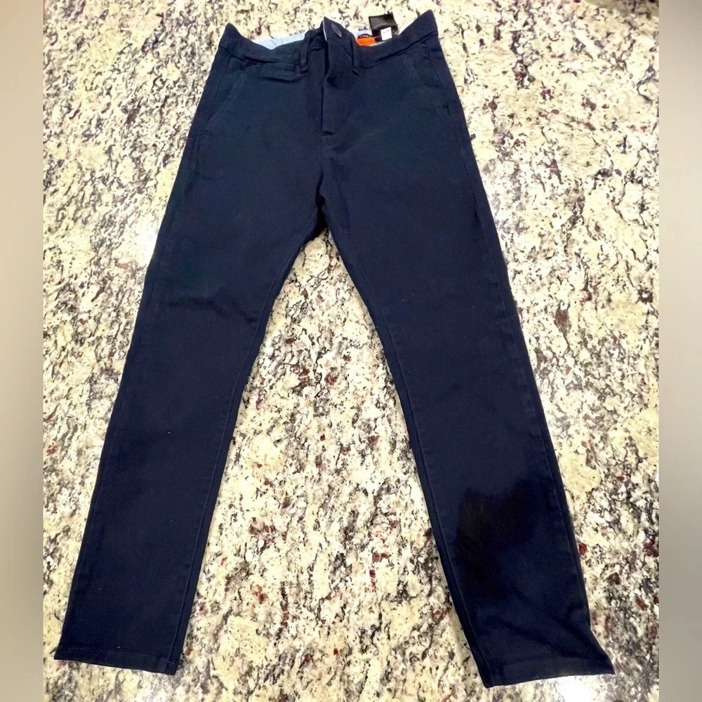 H&M Kids Boys Navy Long Pants‎ Size 9-10 Stretch with Pockets Skinny Comfort Fit